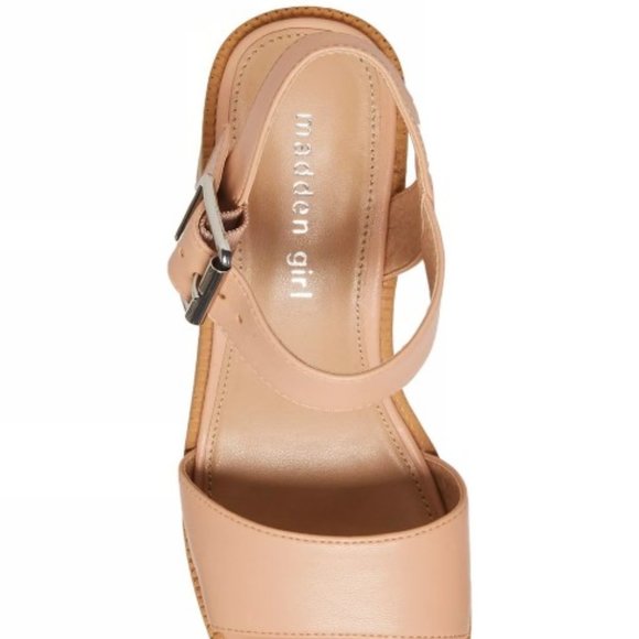 MADDEN GIRL Grandview Stacked Wooden Platform Sandals - Picture 4 of 7